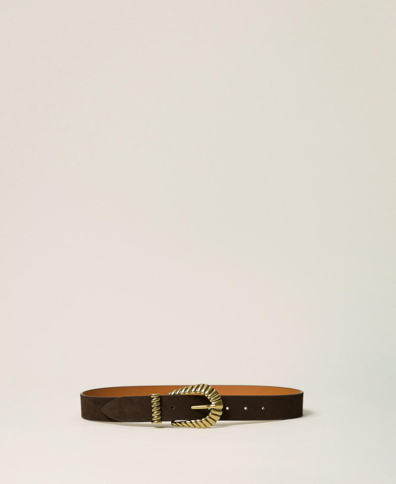 Suede belt Darkness Brown Woman 262TO5291_13411_01