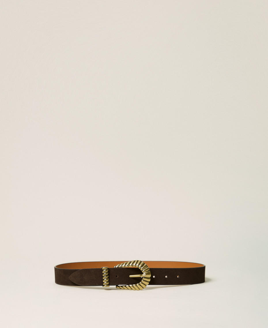 Suede belt Darkness Brown Woman 262TO5291_13411_01