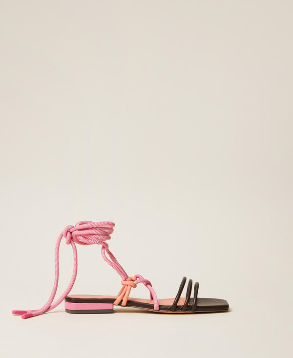 MYFO colour block flat sandals