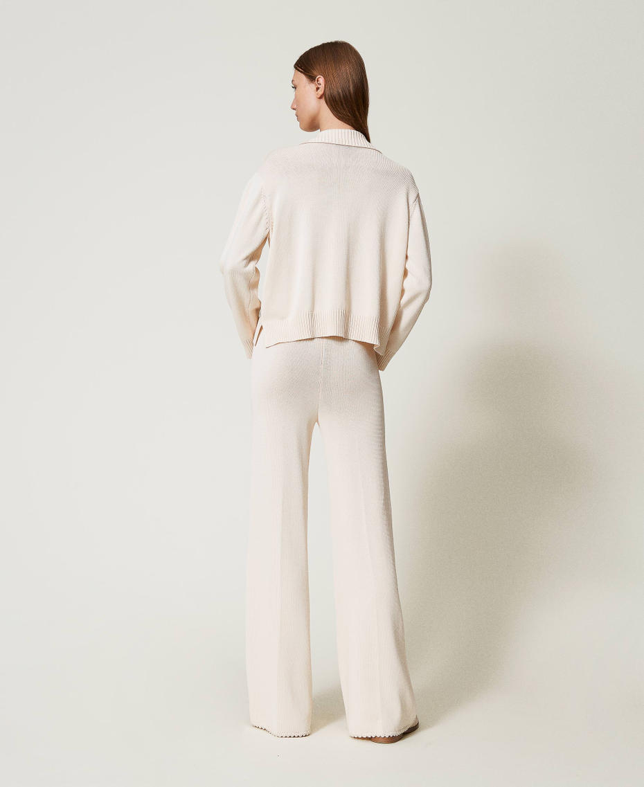 Pantalone in maglia misto cotone Light Natural Donna 251TP3251_12227_03