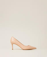 Mid heel leather court shoes "Candy Peach" Pink Woman 261TCP032_00867_01