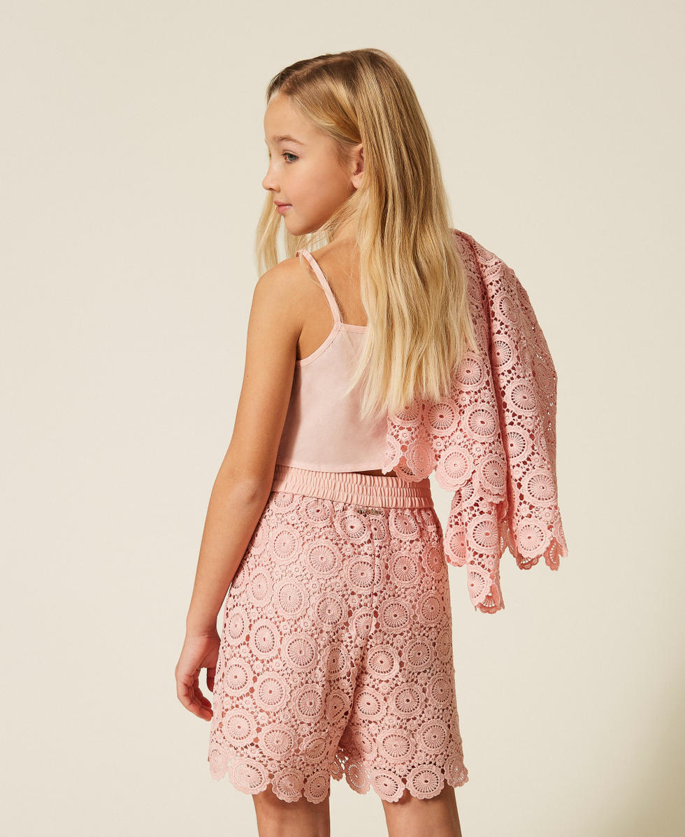 Macram&eacute; lace shorts Pink Dancer Girl 261GJ2Q31_10021_03