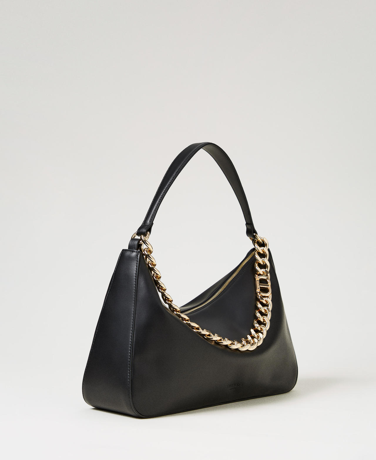 'Liliane' medium leather bag Black/Gold Woman 999TB7010_12695_01