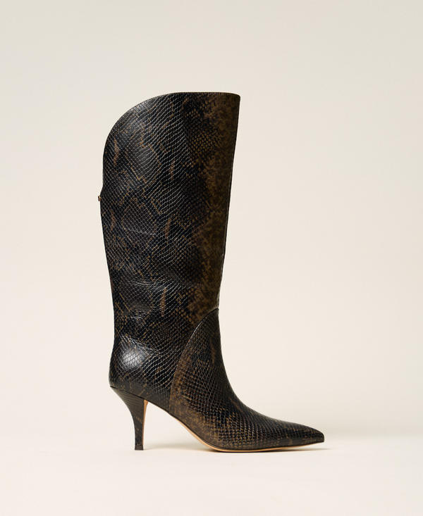 Python print high leather boots