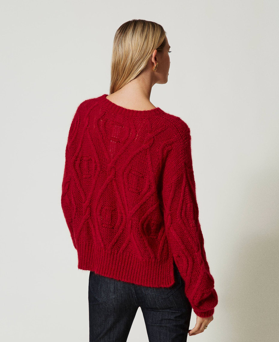 Maglia in misto mohair Rosso Veneziano Donna 242TT3313_00740_03