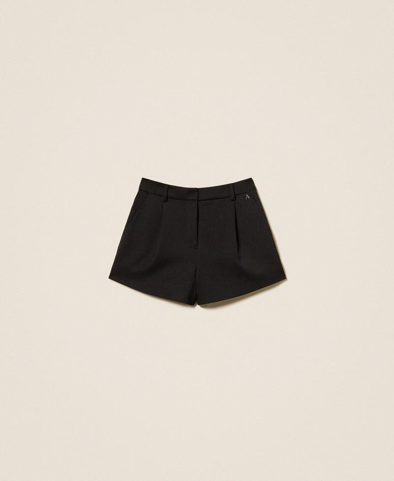 Shorts with pleats Black Woman 252AT2086_00006_S0