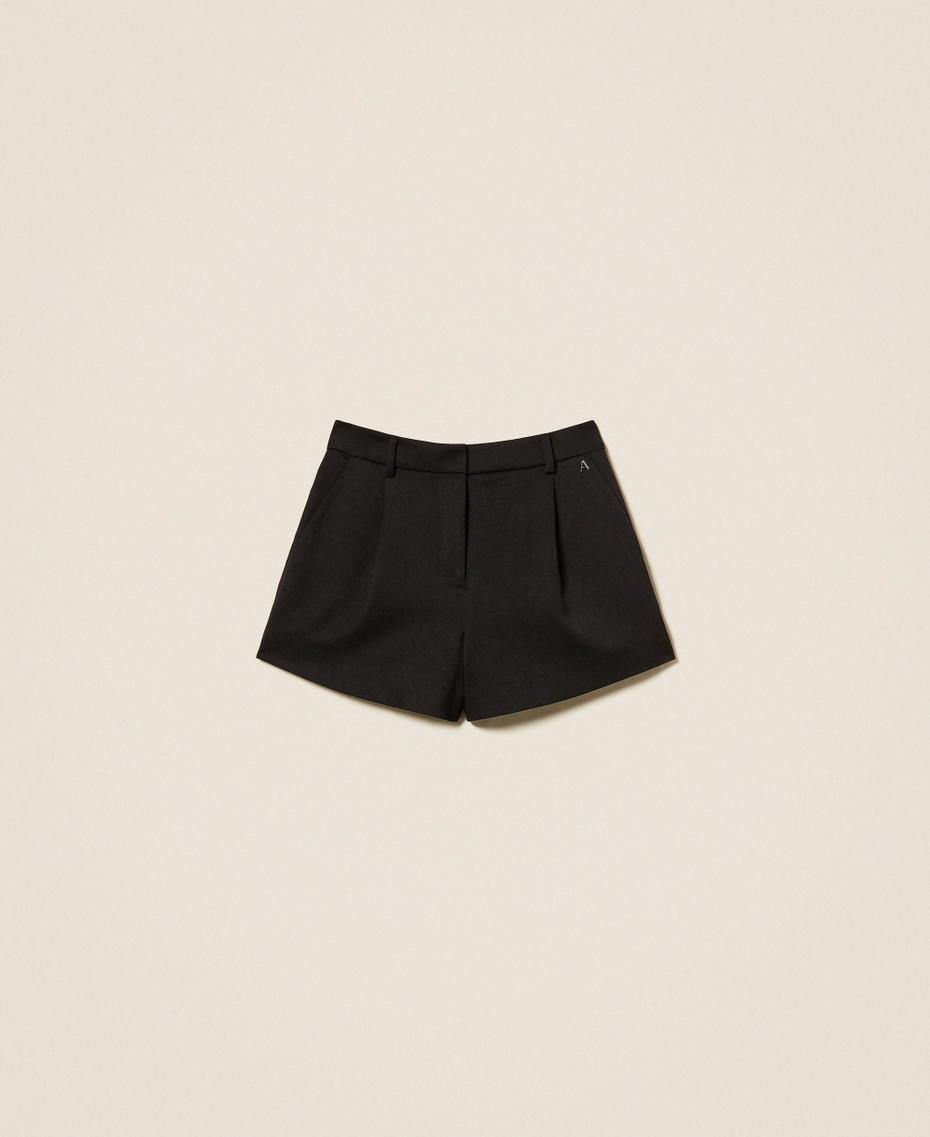Shorts with pleats Black Woman 252AT2086_00006_S0