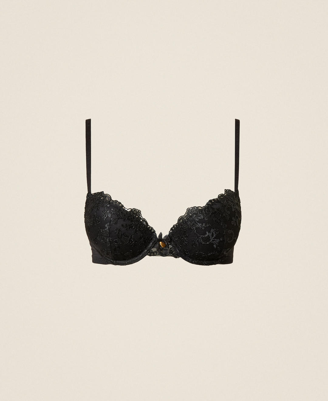 Soutien-gorge push-up en tulle brodé