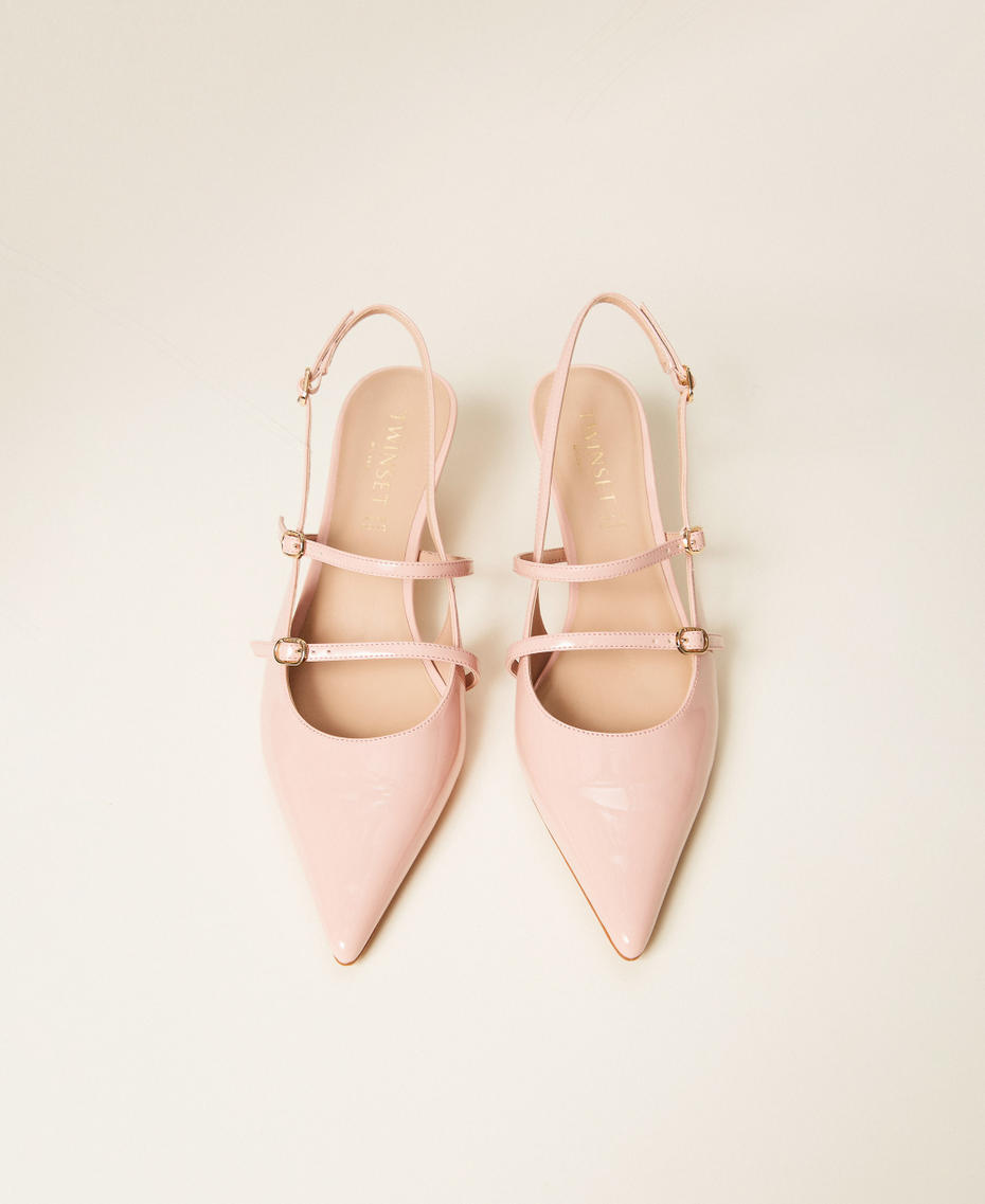 Sling back court shoes with straps "Candy Peach" Pink Woman 261TCP044_00867_04