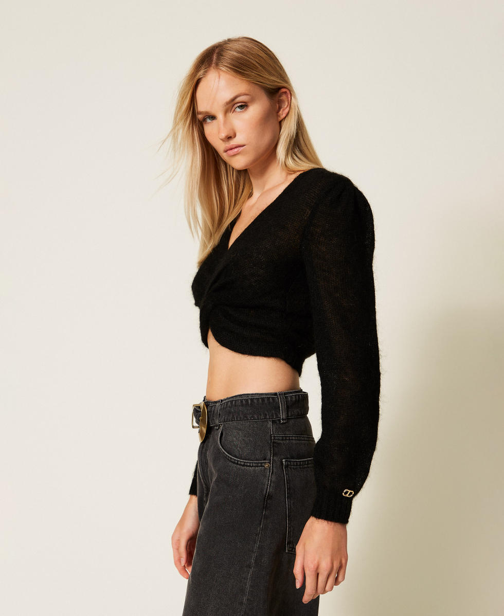 トップス Sonique knit tops andmary black andmary Sonique knit tops black アンドマリー ANDMARY】Navi