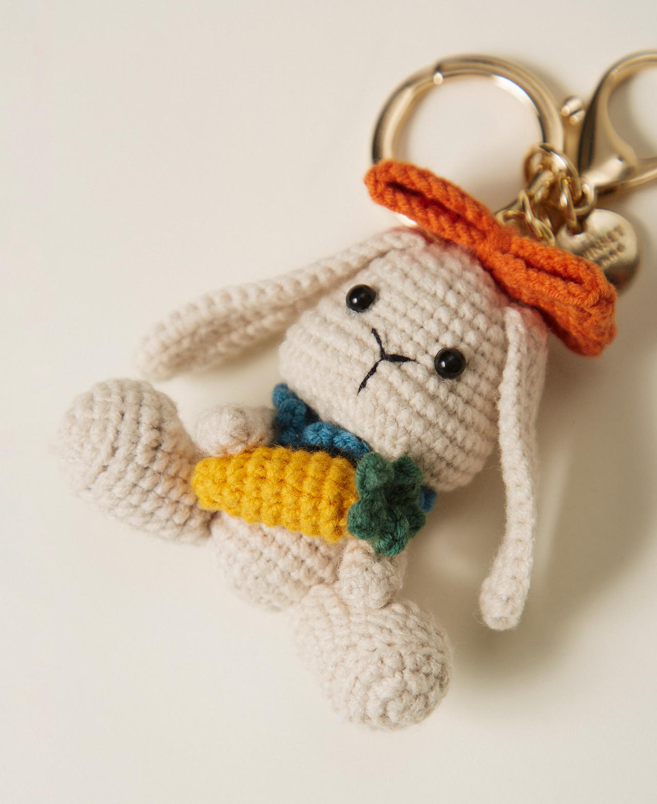 Rabbit crochet key ring "Parchment" Beige Woman 261TH7046_07222_02