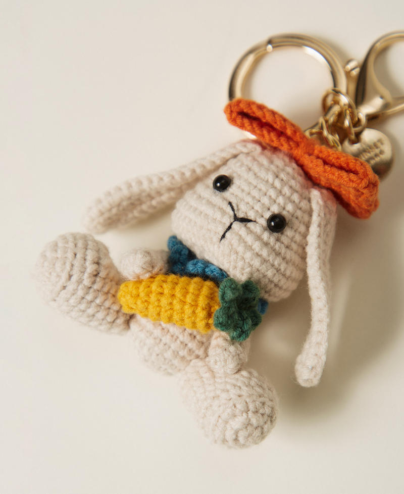 Rabbit crochet key ring "Parchment" Beige Woman 261TH7046_07222_02