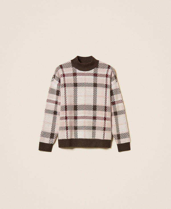 Jacquard-Pullover mit Karomuster