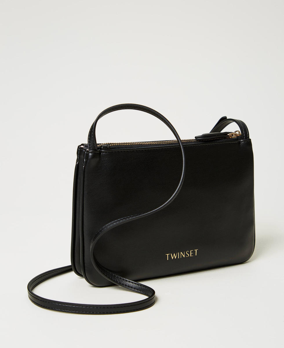 Mini-Bag mit zwei Trageriemen Schwarz Frau 251TH7028_00006_03