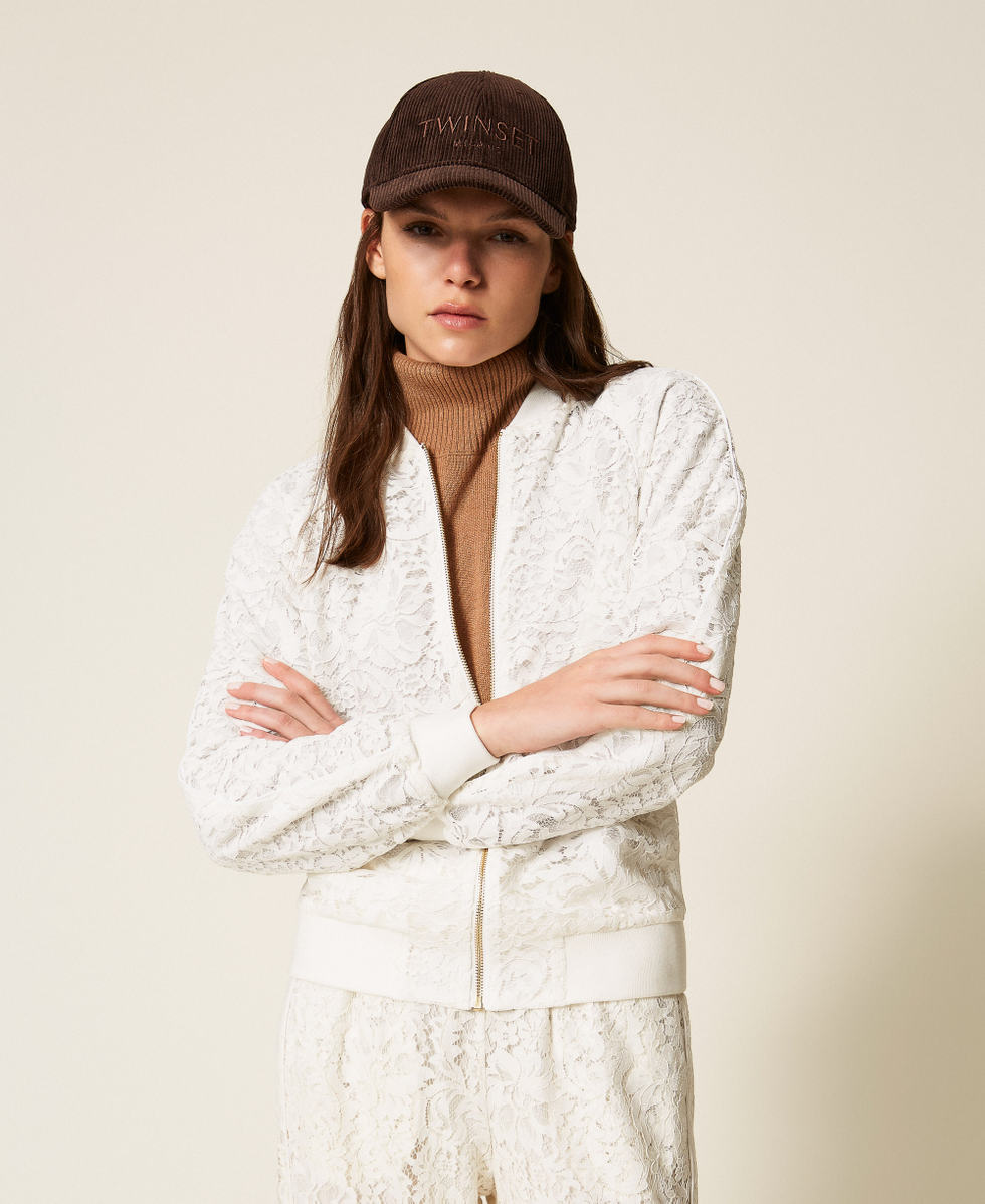 Felpa in pizzo con zip Off White Donna 252LL2JAA_00526_01