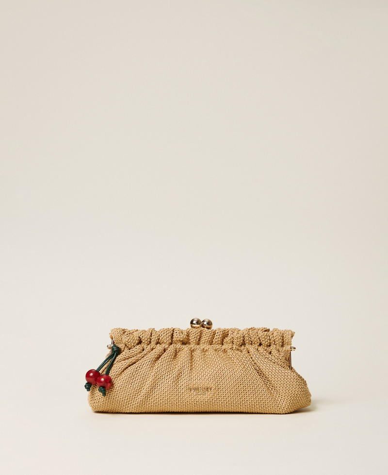 Raffia clutch with charm Straw Woman 261TD8280_00193_01