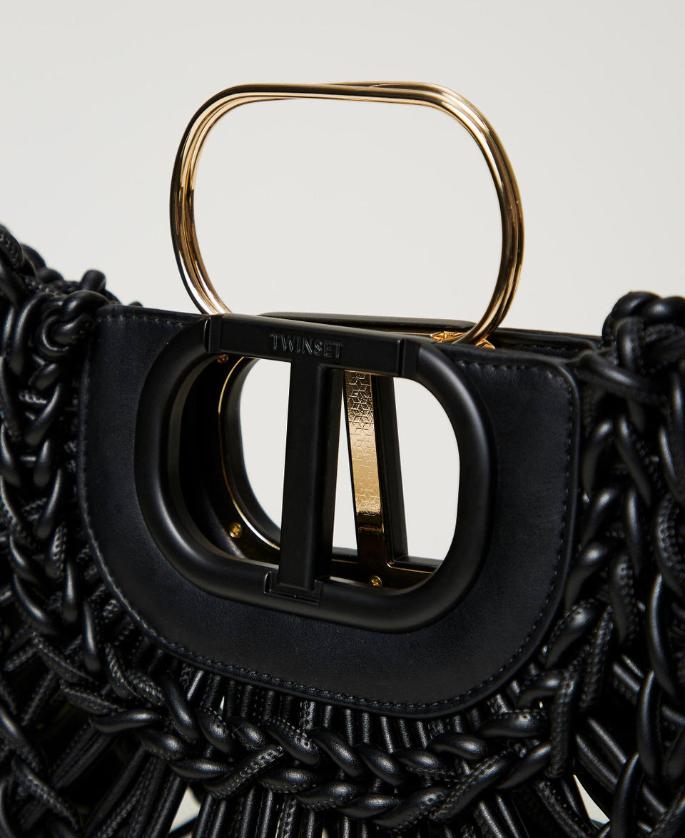 ‘Lila‘ shopper with Oval T handle Black Woman 251TD8190_00006_04