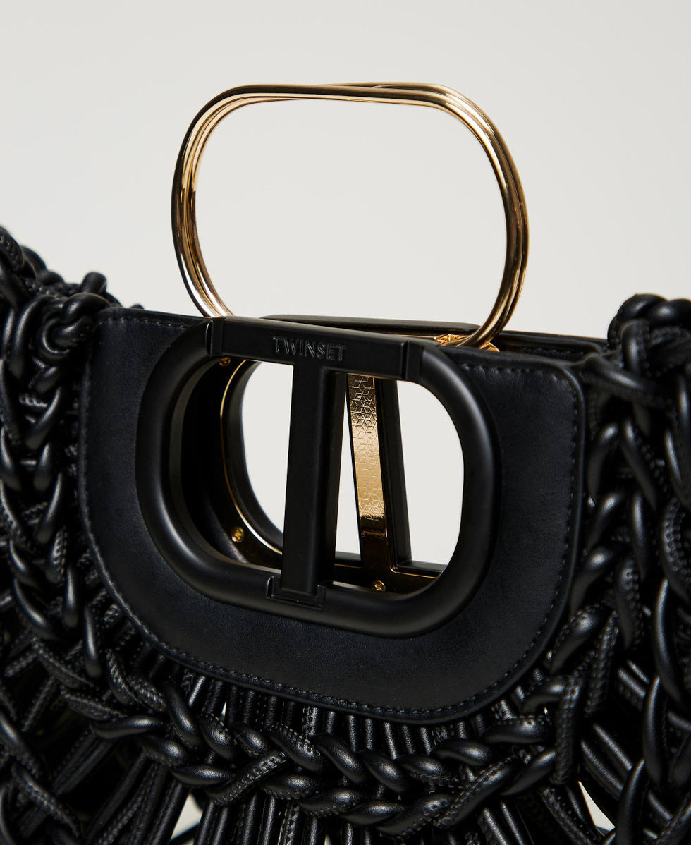 &lsquo;Lila&lsquo; shopper with Oval T handle Black Woman 251TD8190_00006_04