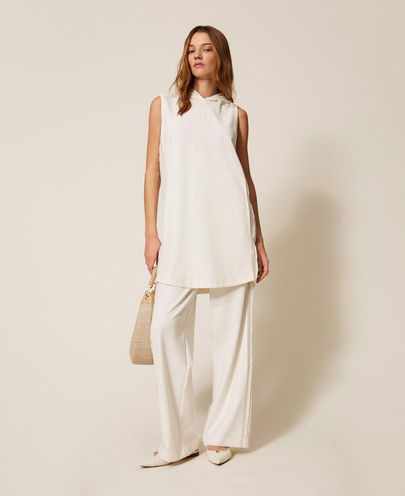 Abito corto con inserti pliss&eacute; e pizzo Giglio Donna 261TE2052_00381_02