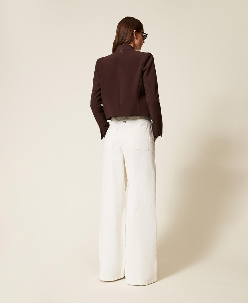 Wide corduroy trousers White Snow Woman 252TT2180_00282_03