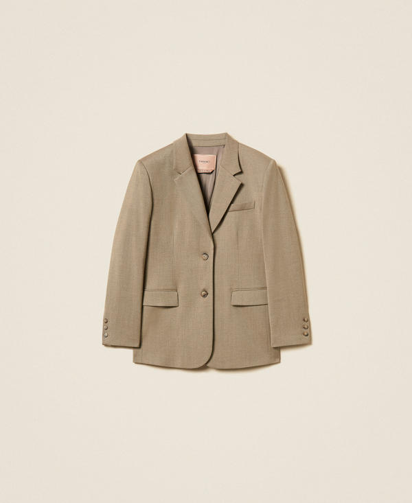 Blazer aus mattem Satin