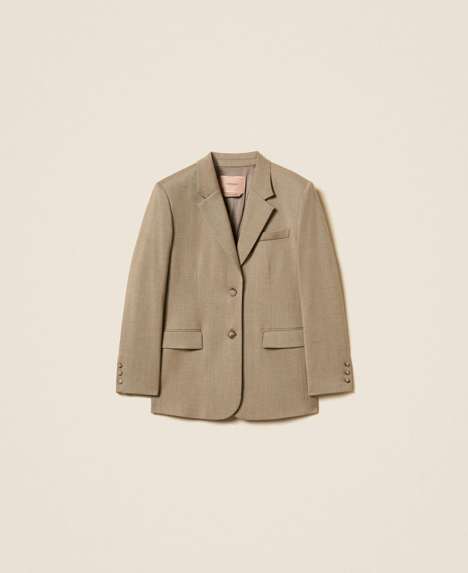 Blazer aus mattem Satin Kitt Frau 262TT2222_00369_S0