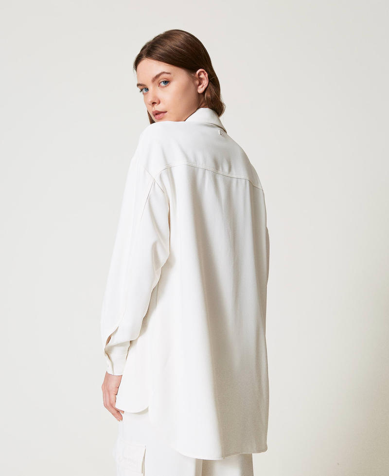 Camicia in crêpe piquet Bianco Sugar Donna 251AP2330_00632_02