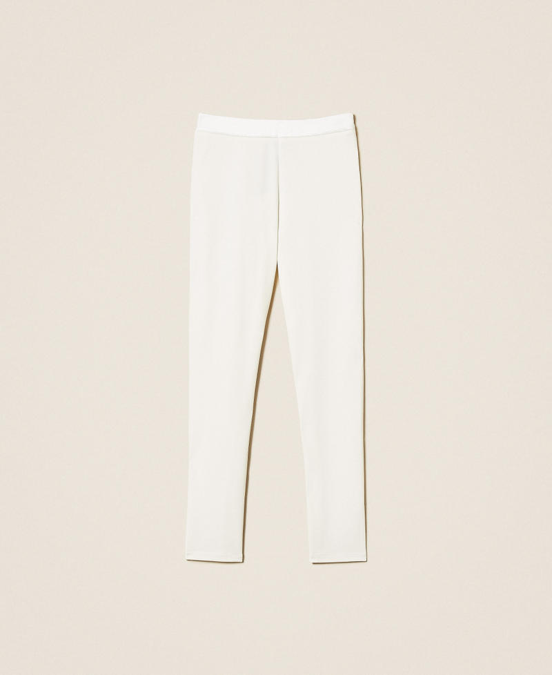 Skinny trousers with satin details Off White Woman 252LI2UBB_00526_S0