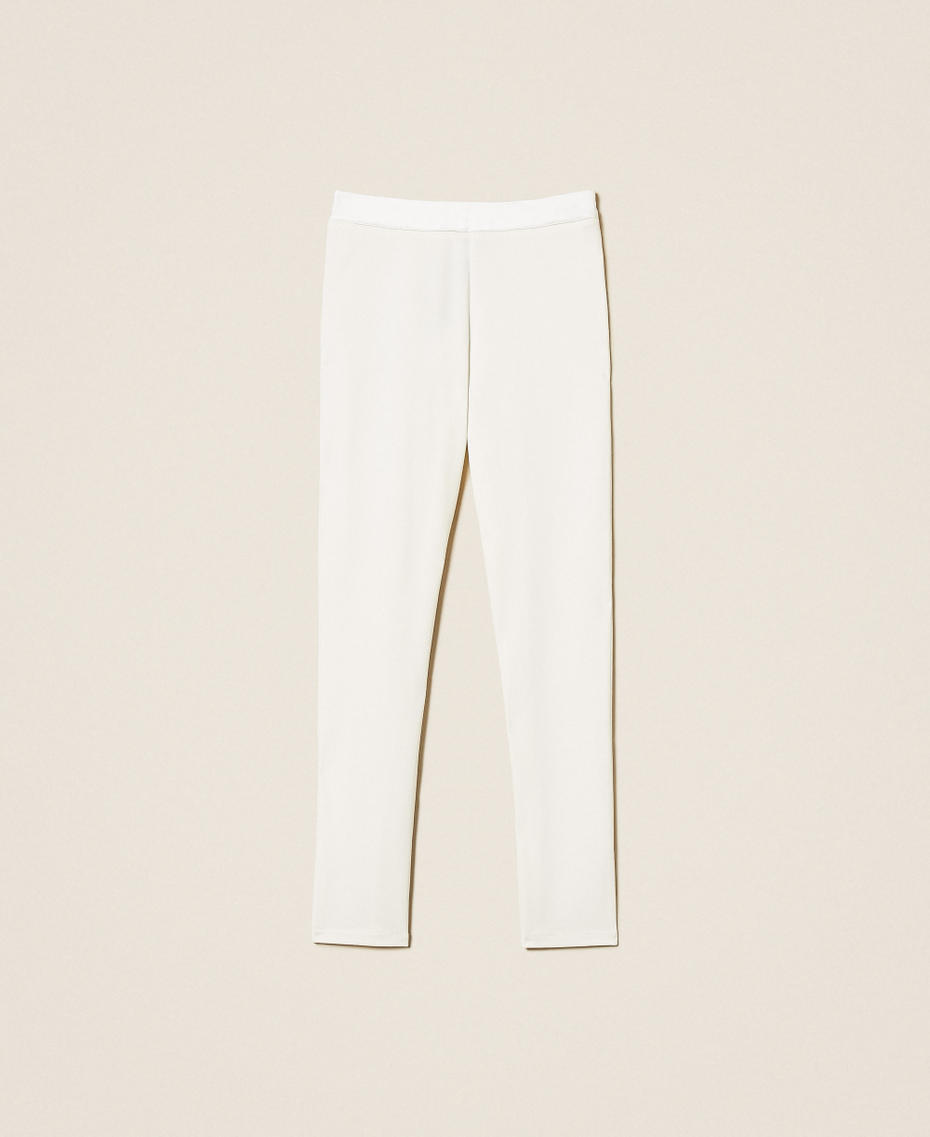 Skinny trousers with satin details Off White Woman 252LI2UBB_00526_S0