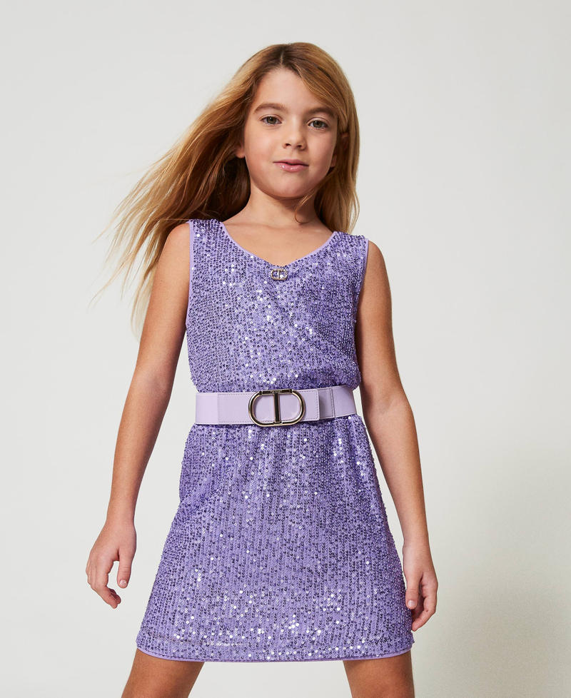 Top avec sequins all-over Pastel Violet Fille 251GJ2531_11862_01