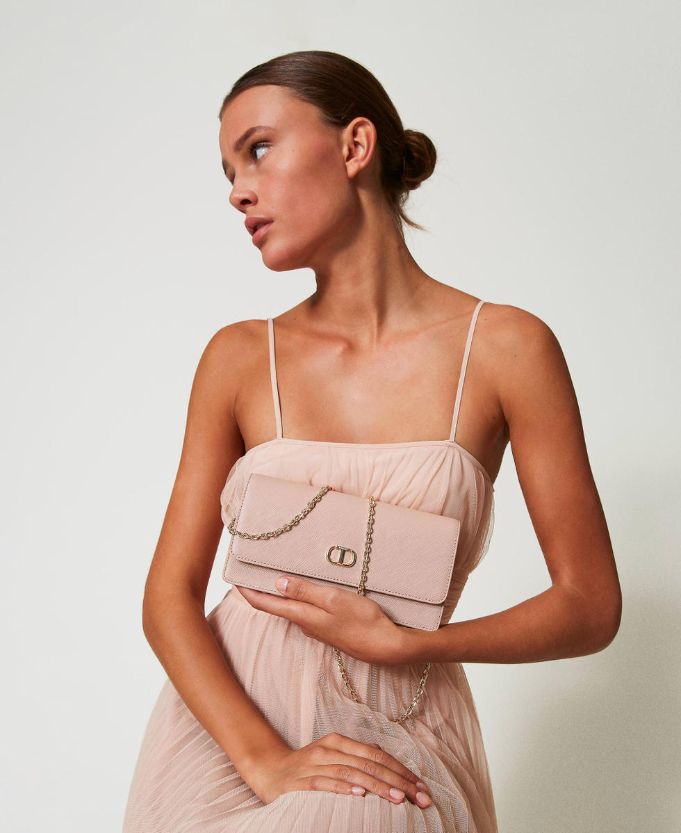 Mini shoulder bag with Oval T Peachy Keen Pink Woman 242TL8011_11947_S0