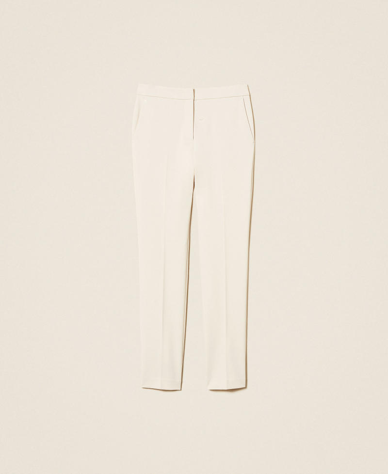 Cigarette trousers with ironed crease Old White Woman 252TP2605_11748_S0