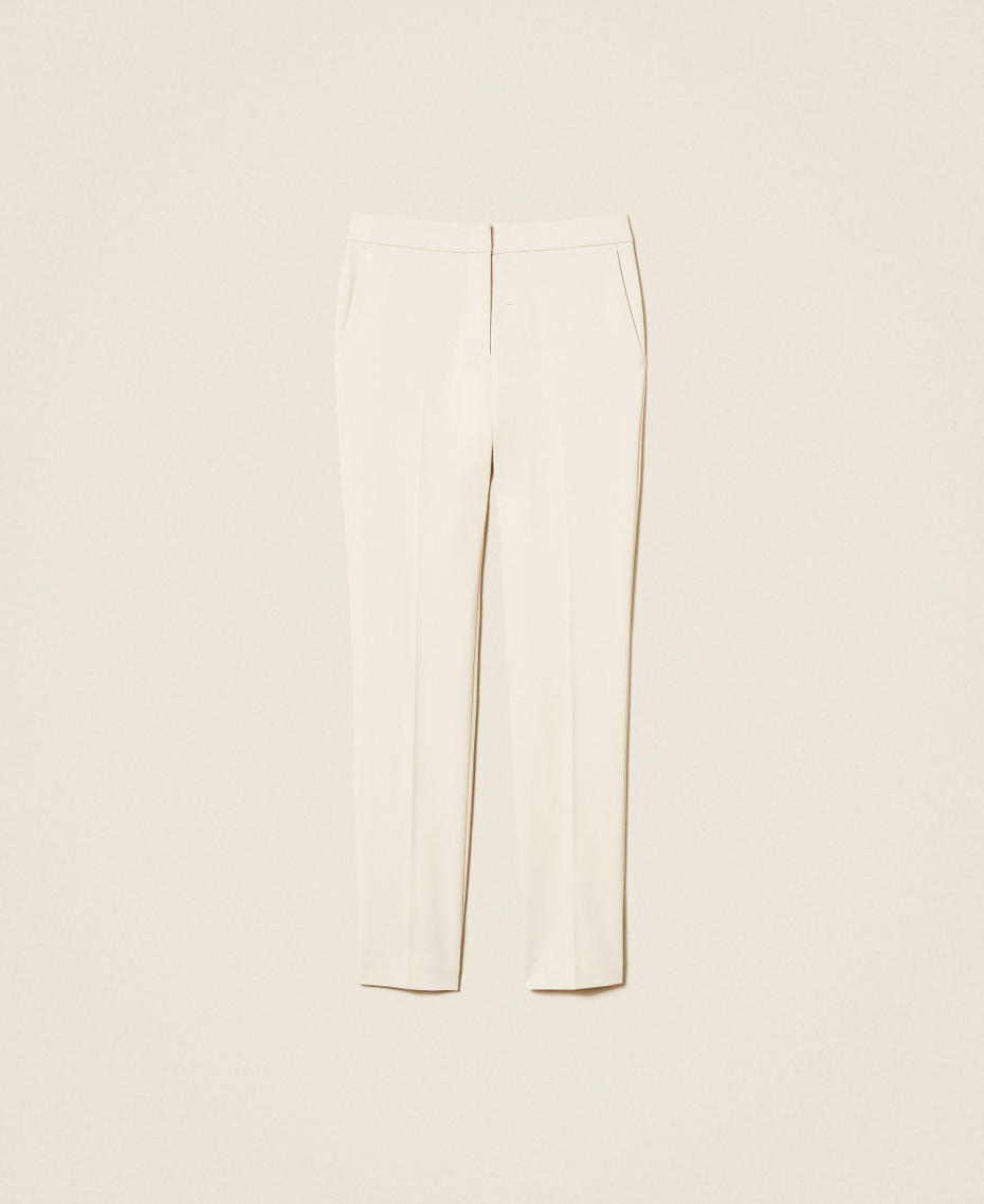 Cigarette trousers with ironed crease Old White Woman 252TP2605_11748_S0