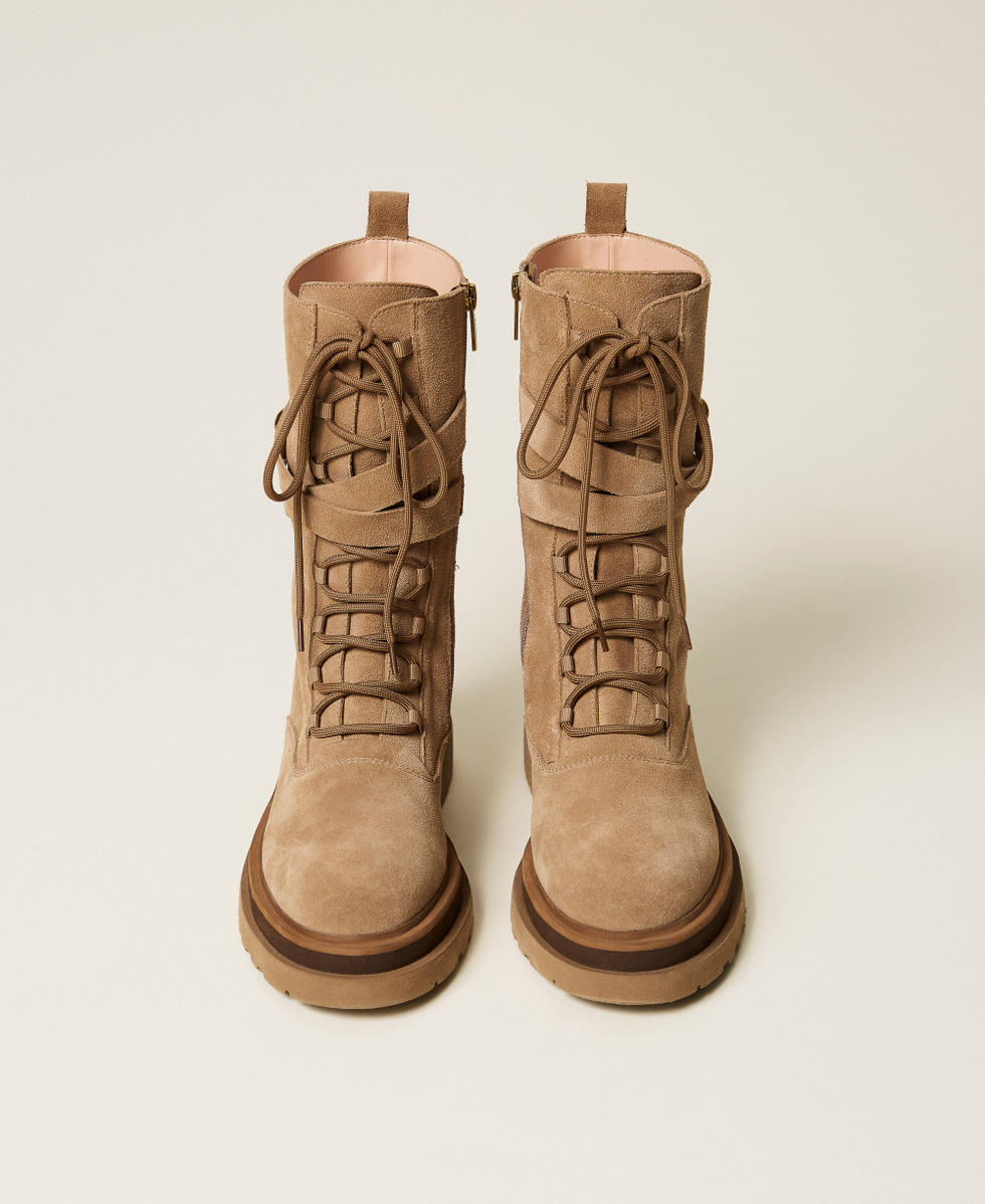 Anfibi in pelle scamosciata Marrone "Alpaca" Donna 252TGT050_12538_04