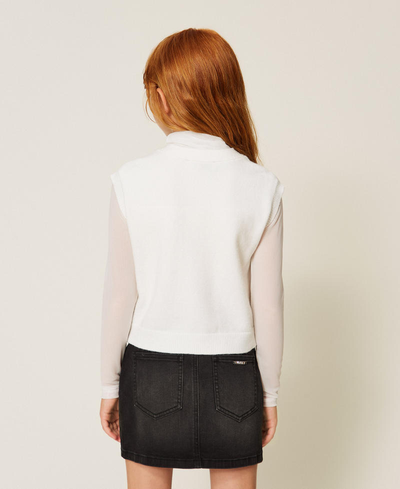 Gilet en maille avec c&oelig;ur et logo