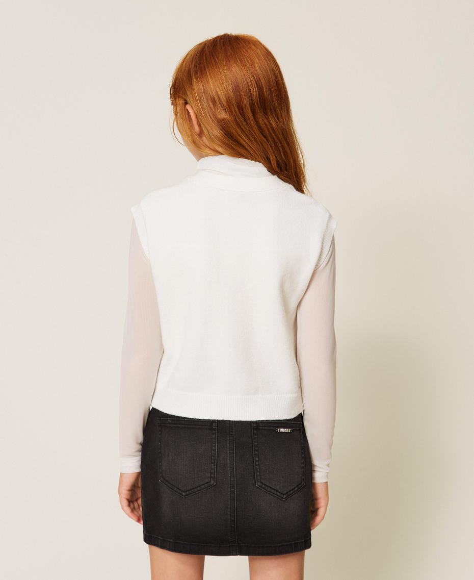 Gilet en maille avec c&oelig;ur et logo