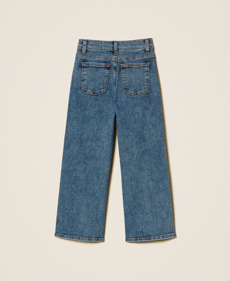 Jeans cinque tasche con borchie Blue Denim Medium Bambina 261GJ2122_13321_S1