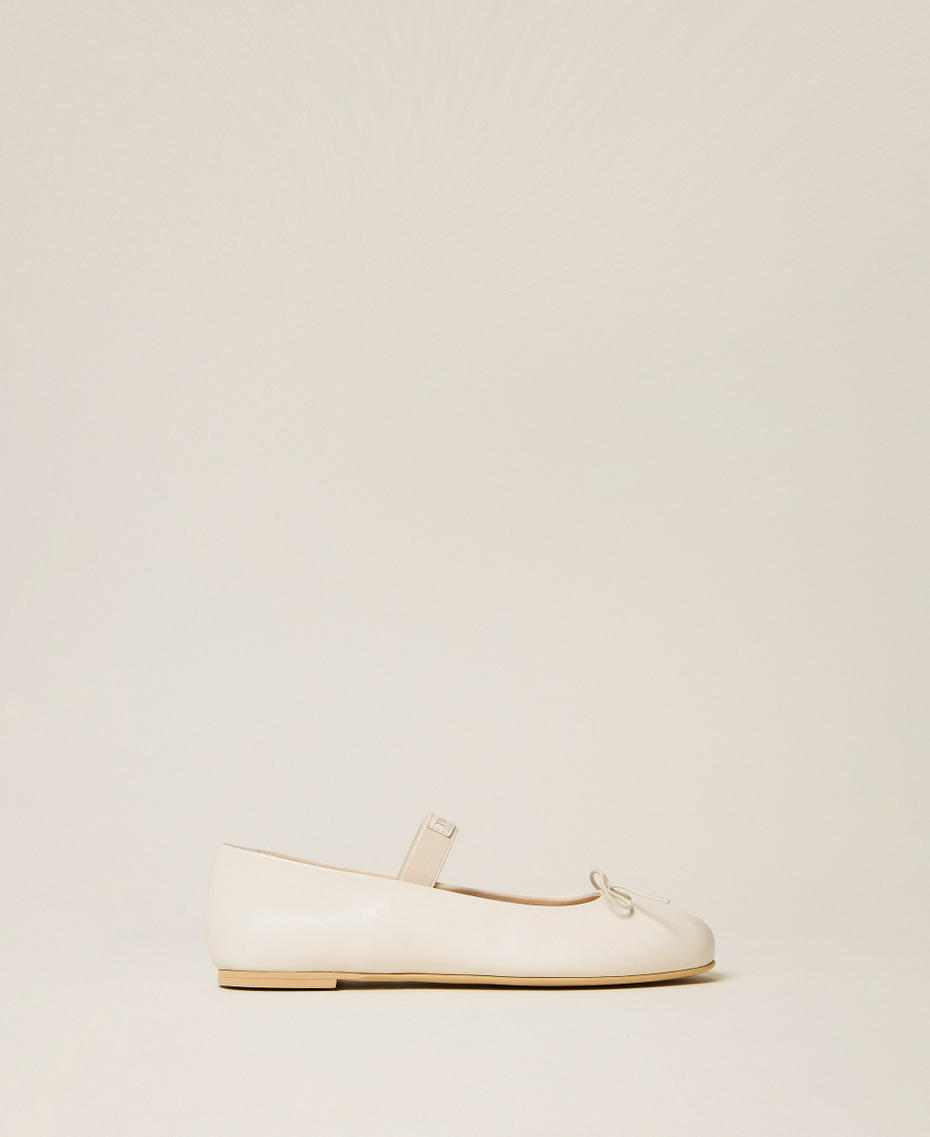 Mary Jane leather ballet flats Milk Girl 261GCJ022_12577_01