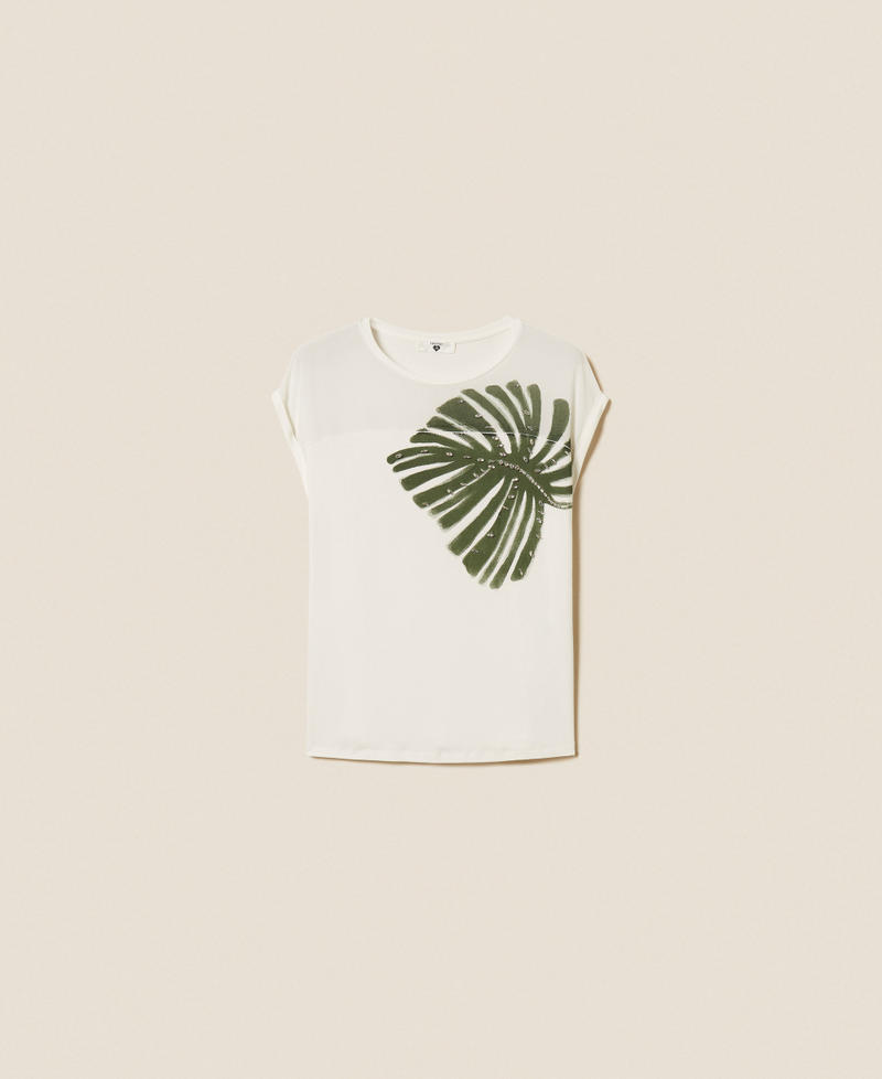 T-shirt con stampa e ricamo Off White Donna 261LL2TDD_00526_S0