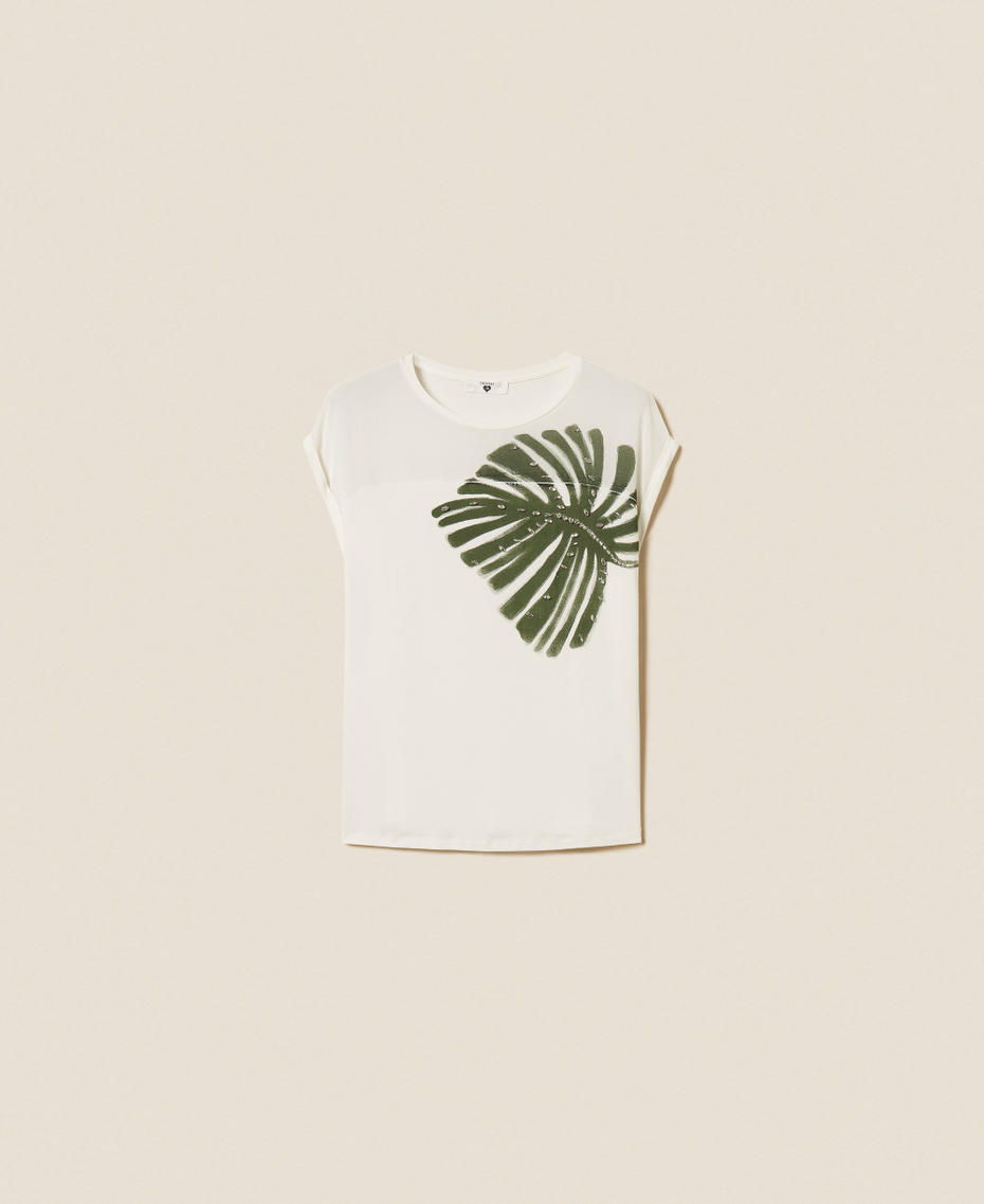 T-shirt con stampa e ricamo Off White Donna 261LL2TDD_00526_S0