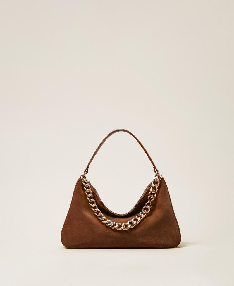 'Liliane' medium suede bag Leather Brown Woman 252TB7162_14243_PS