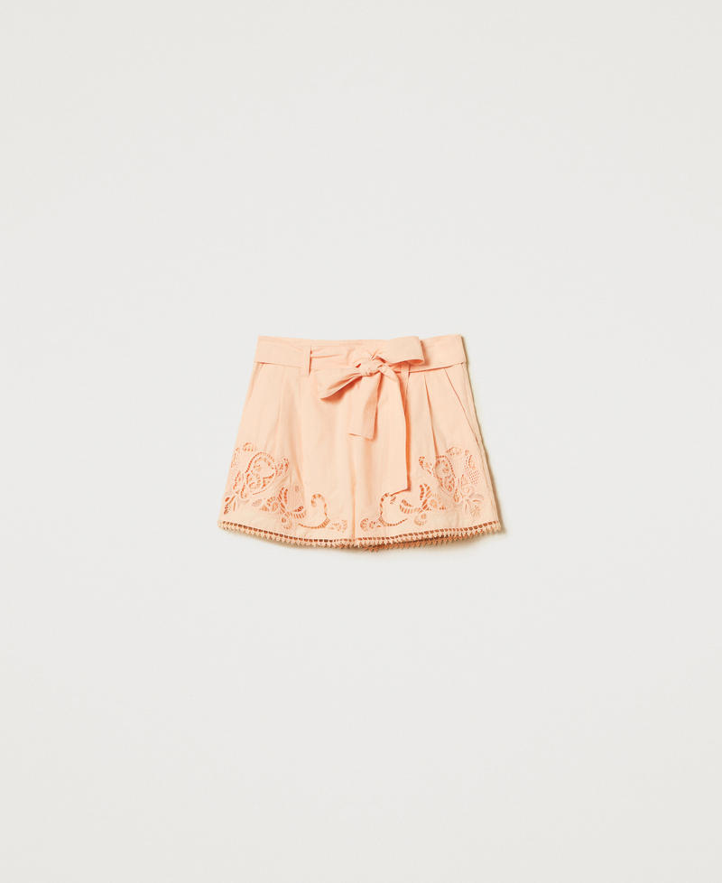 Shorts with openwork embroidery "Sahara Rose&rdquo; Pink Woman 251TT2166_06666_S0