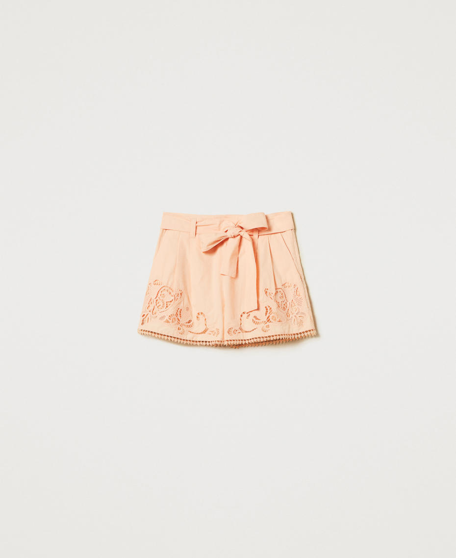 Shorts with openwork embroidery "Sahara Rose&rdquo; Pink Woman 251TT2166_06666_S0