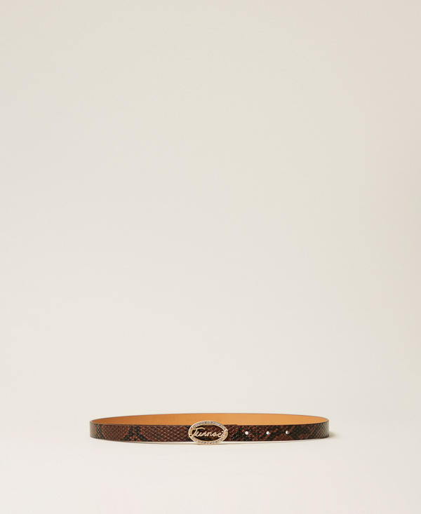 Ceinture avec imprimé animalier et boucle