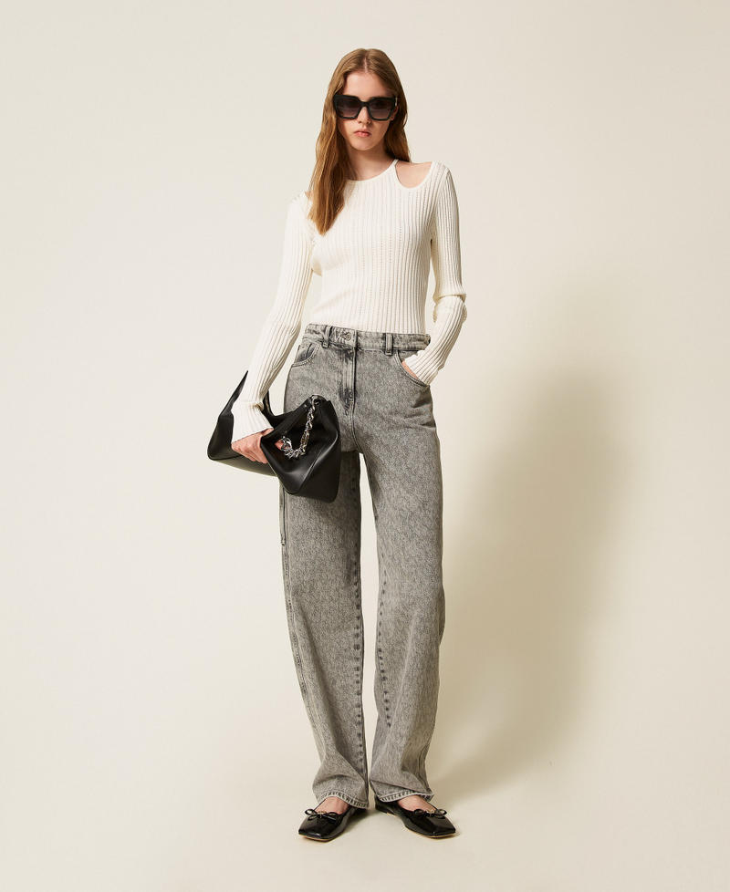 Jean ample animalier Denim Imprimé Animalier Femme 252AP2480_12729_01