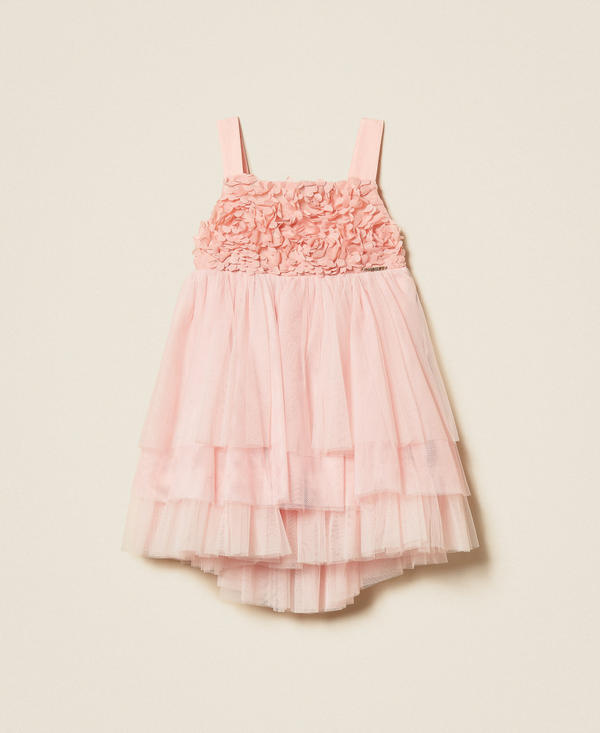Girls' flounced tulle short dress