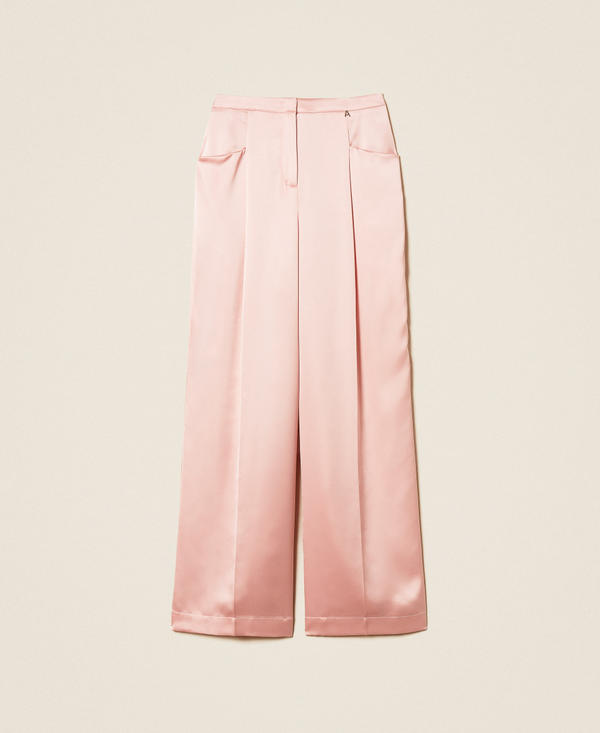 Атласные брюки палаццо