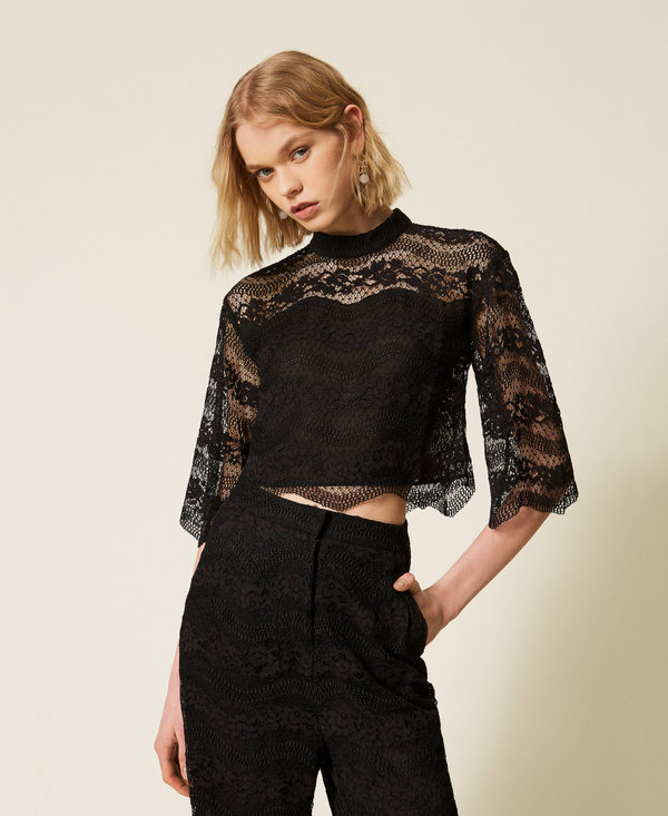 Blusa in pizzo macram&egrave;