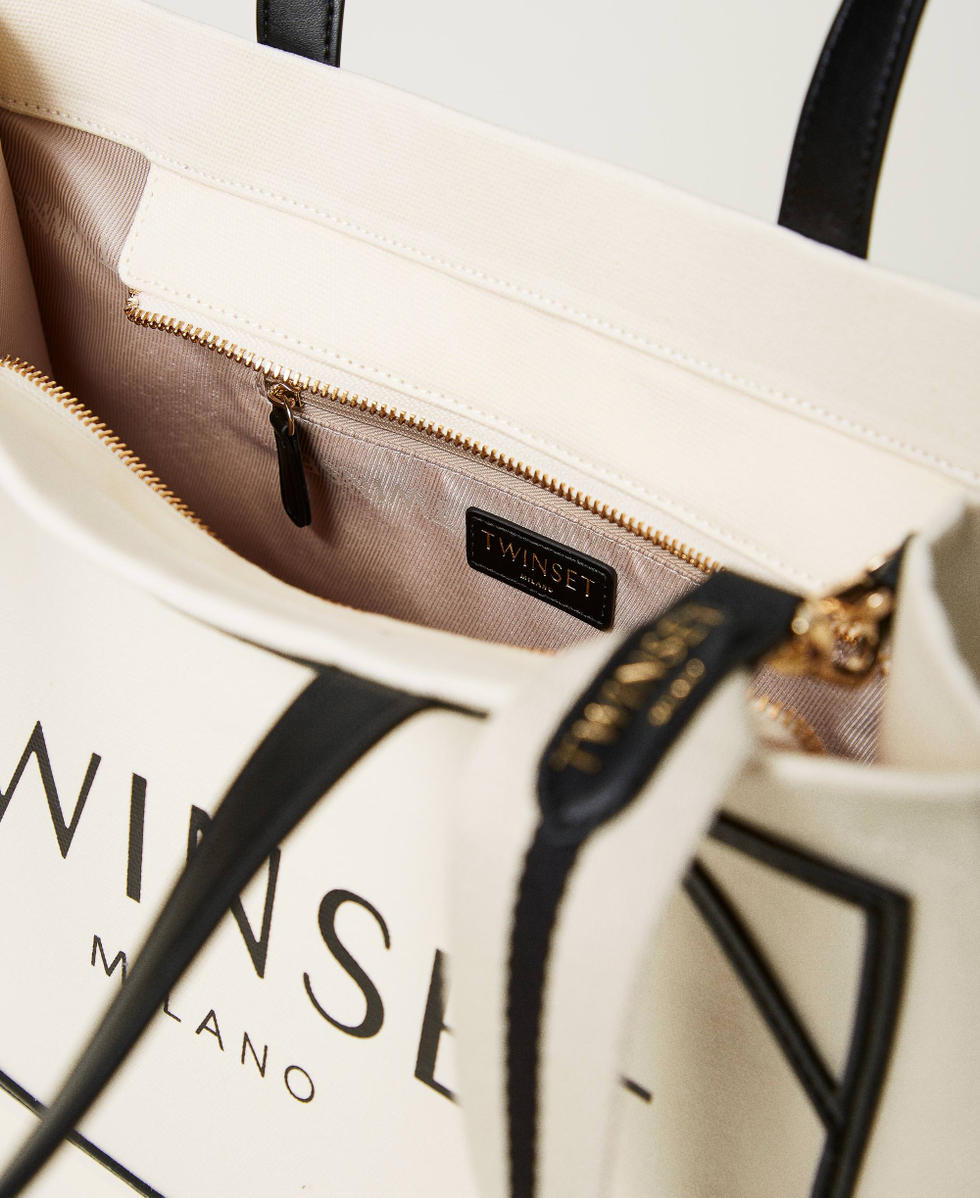 Bolso shopper de lona con logotipo N&aacute;car Mujer 251TB7081_00059_04
