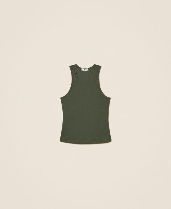 Crew neck fitted top